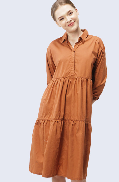 Dress Lengan Panjang Carla Brown