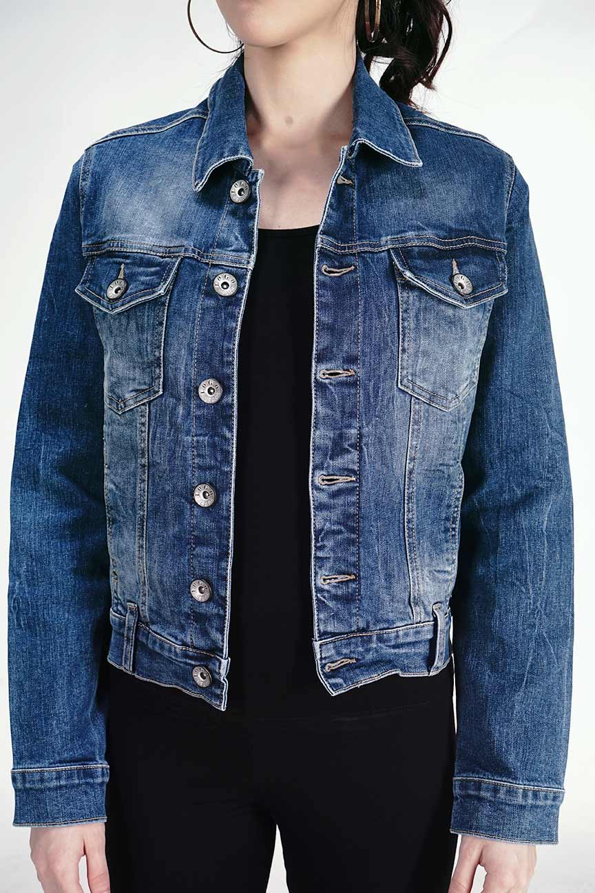 Jaket Jeans Logo Denim Medium Blue 2