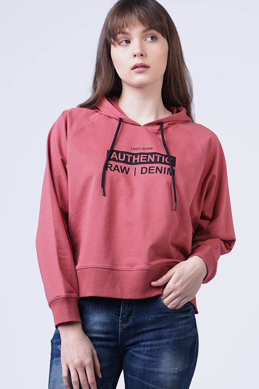 Sweater Hoodie  Nayra Dark Pink