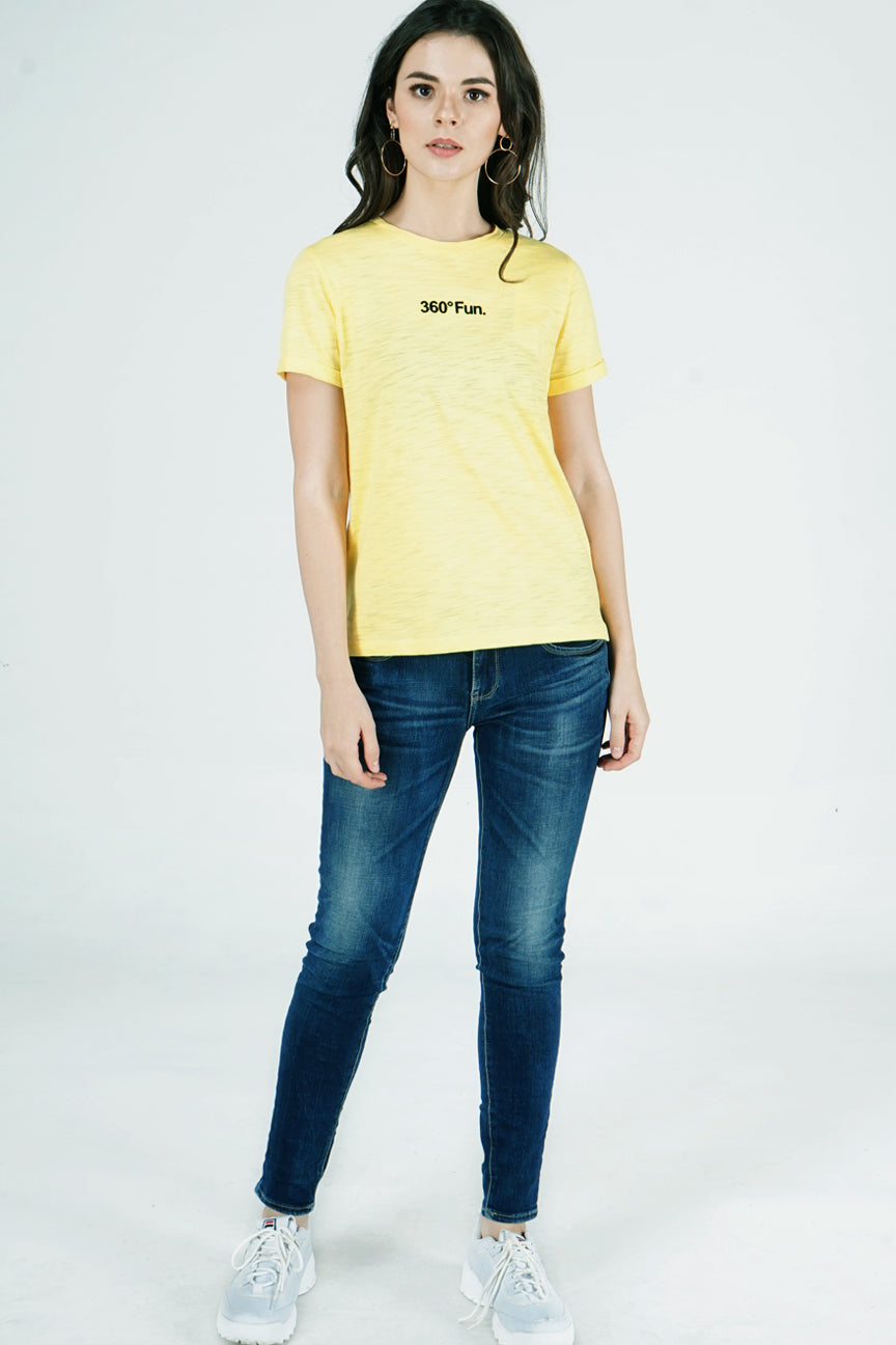 T-Shirt Lengan Pendek 360 Fun Yellow