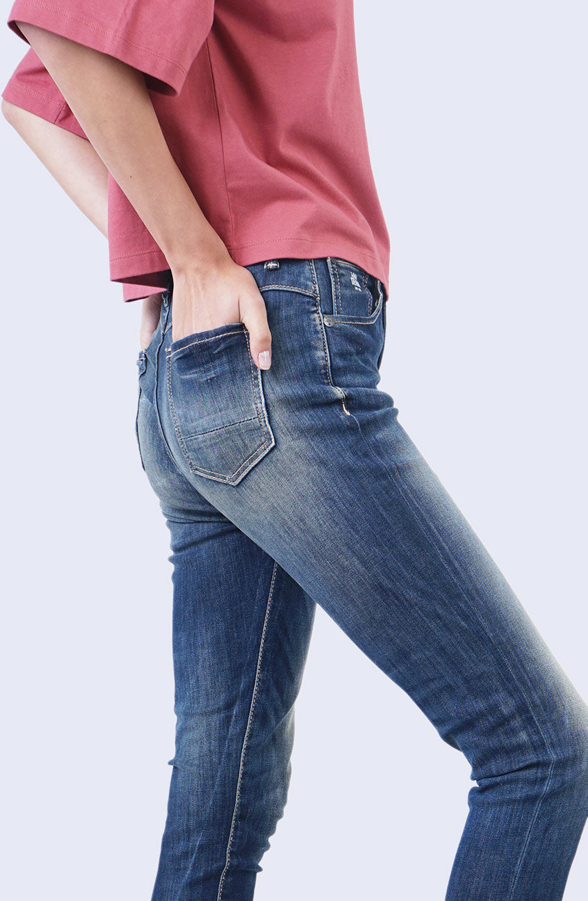 Jeans Skinny B8 Series Medium Blue Hi-Waist