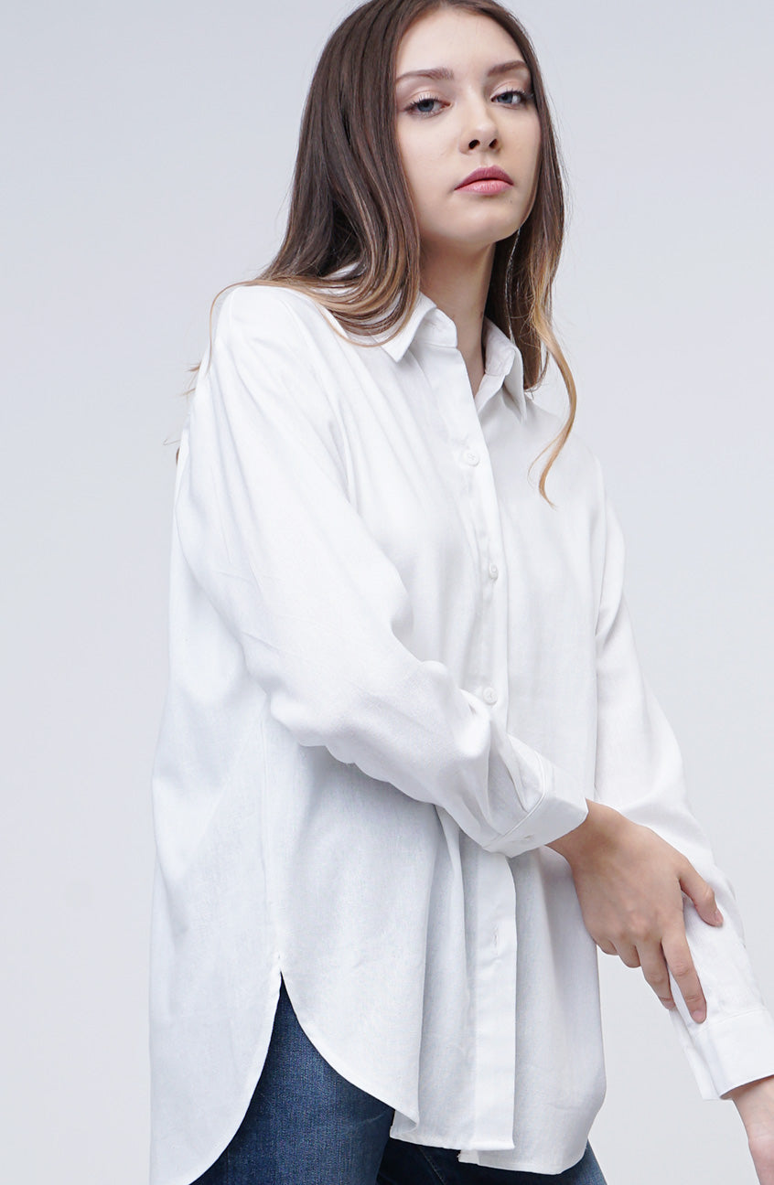 Kemeja Lengan Panjang Lindy Offwhite