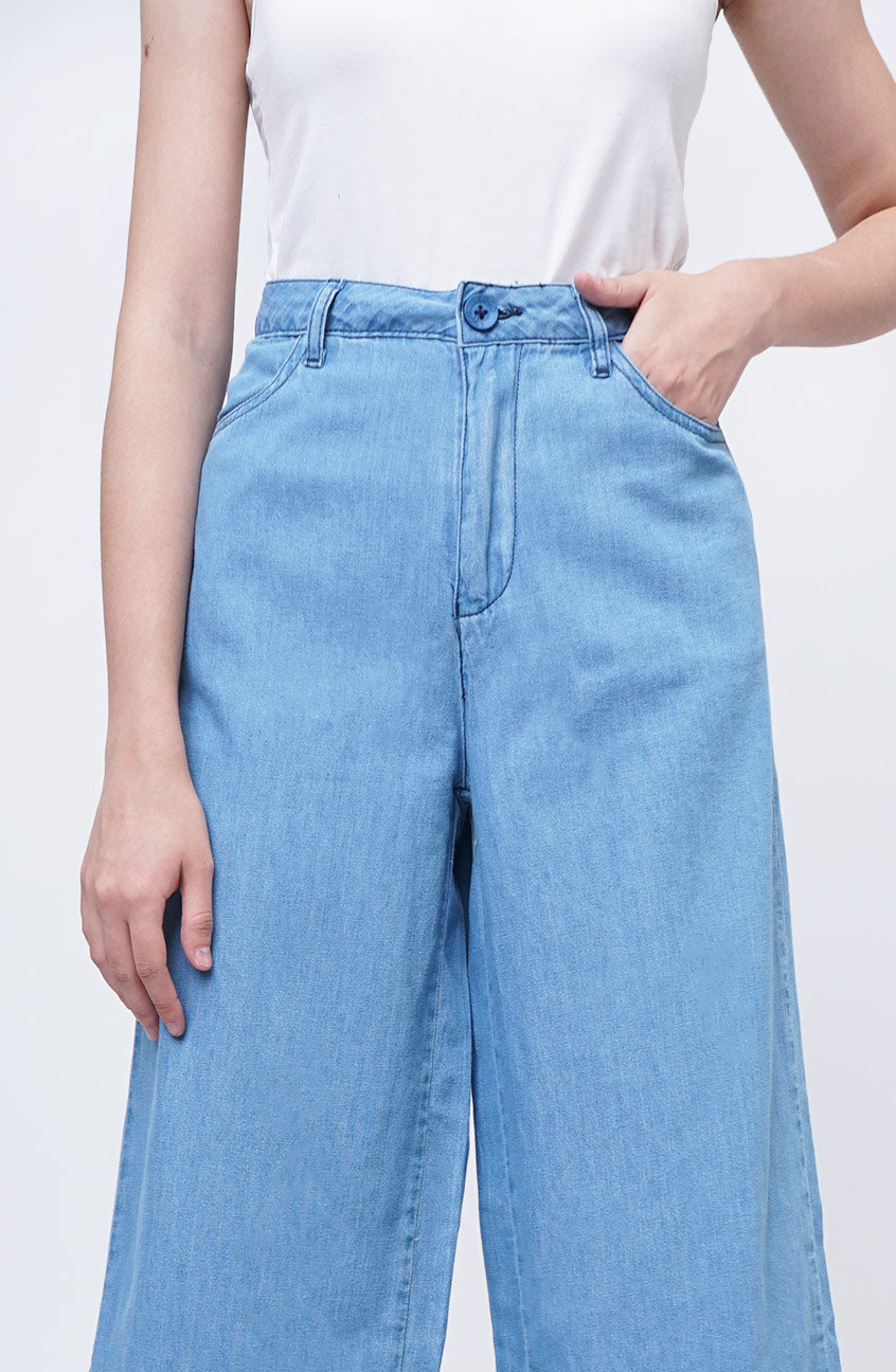 Celana Chambray Celine Light Blue