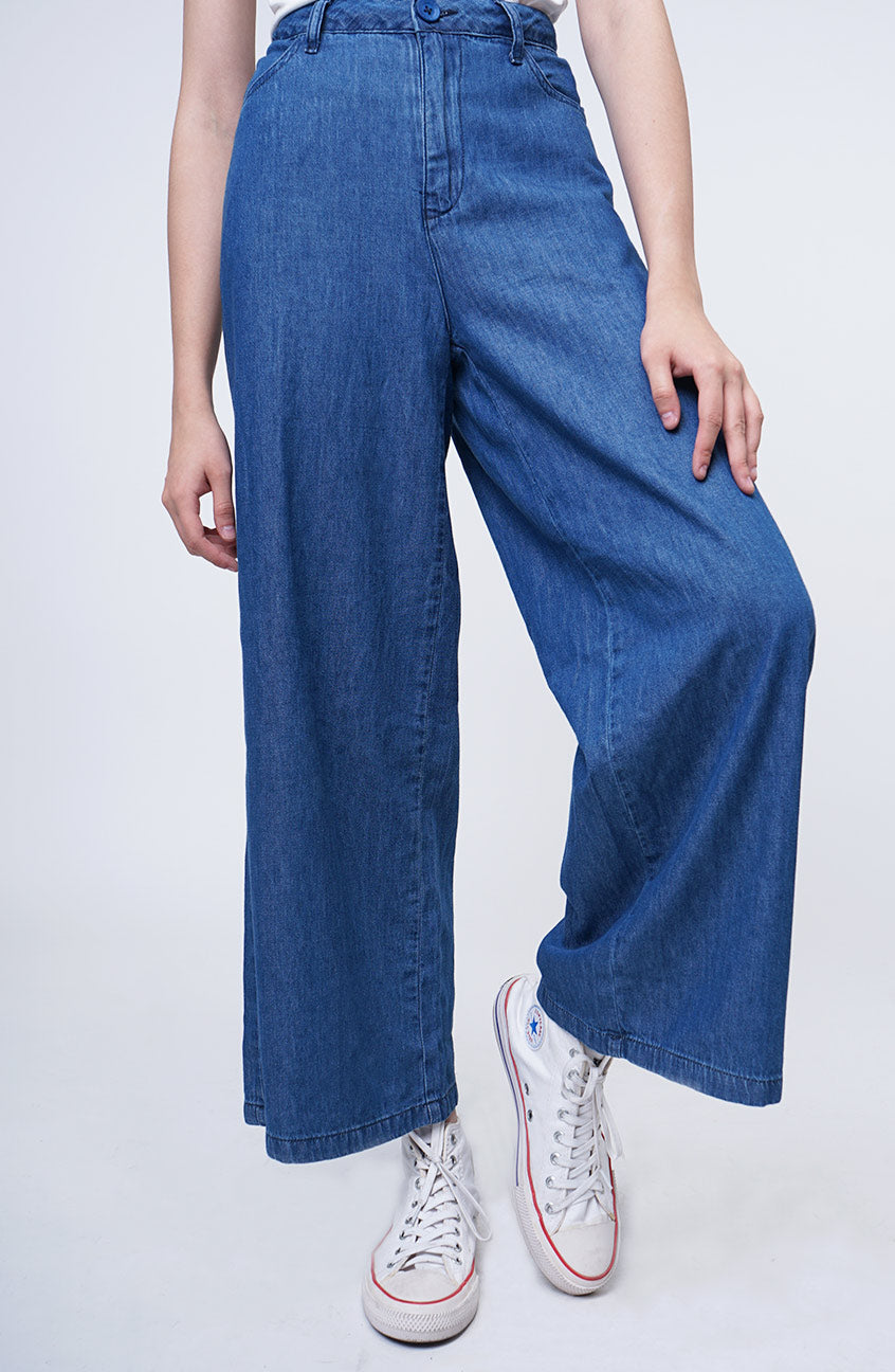 Celana Chambray Celine Medium Blue