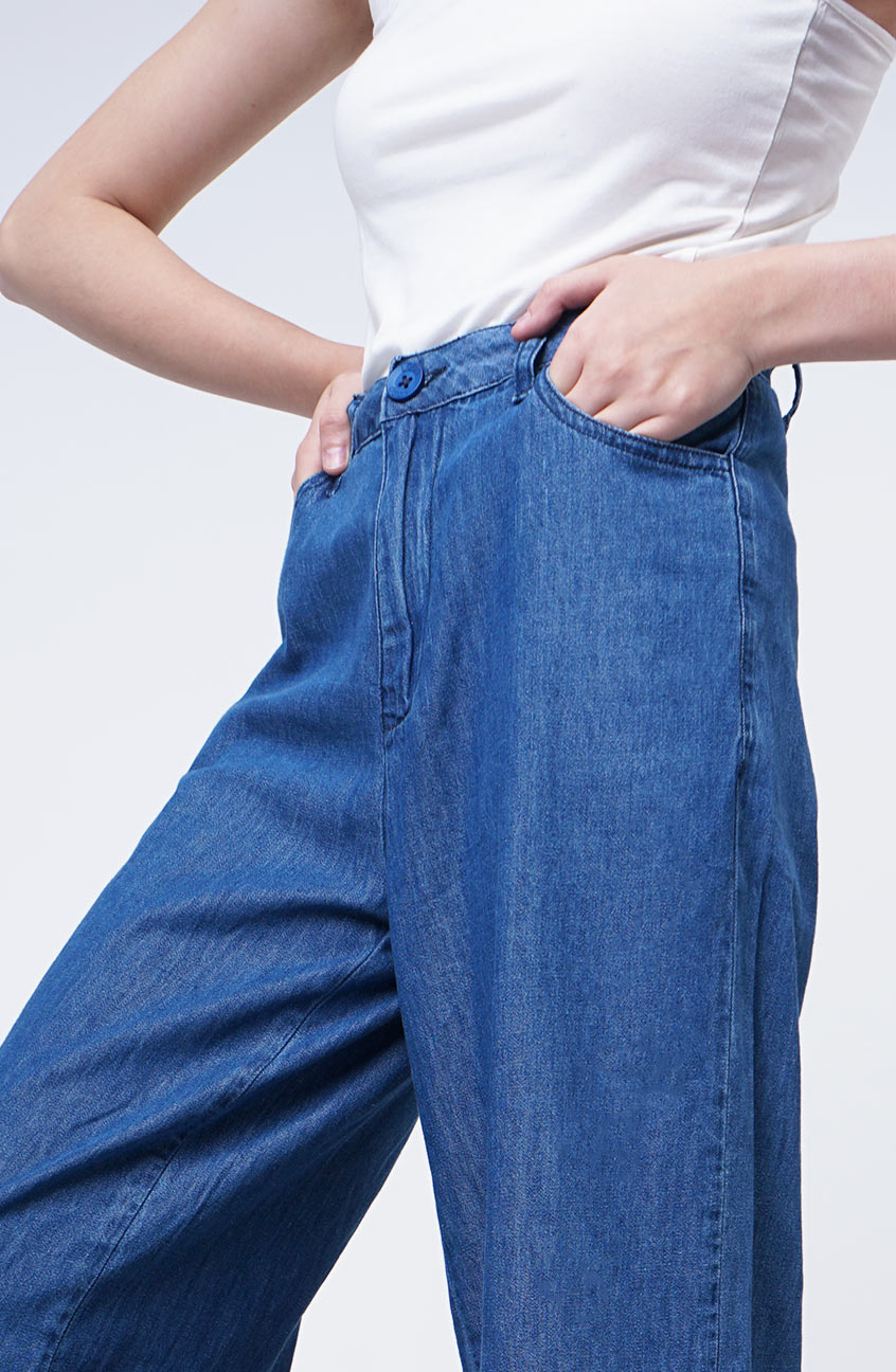Celana Chambray Celine Medium Blue