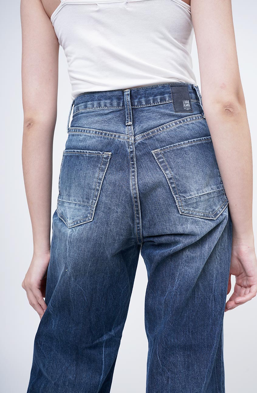 Jeans Hi-Loose G3 Series Hi-Waist Handmade Medium Blue