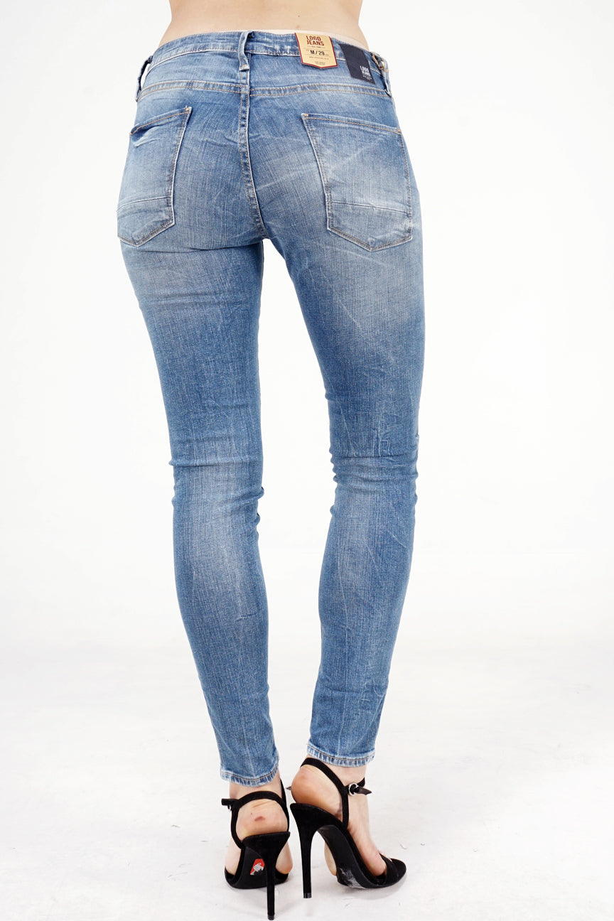 Jeans Skinny D2 Series Middle Waist Light Blue