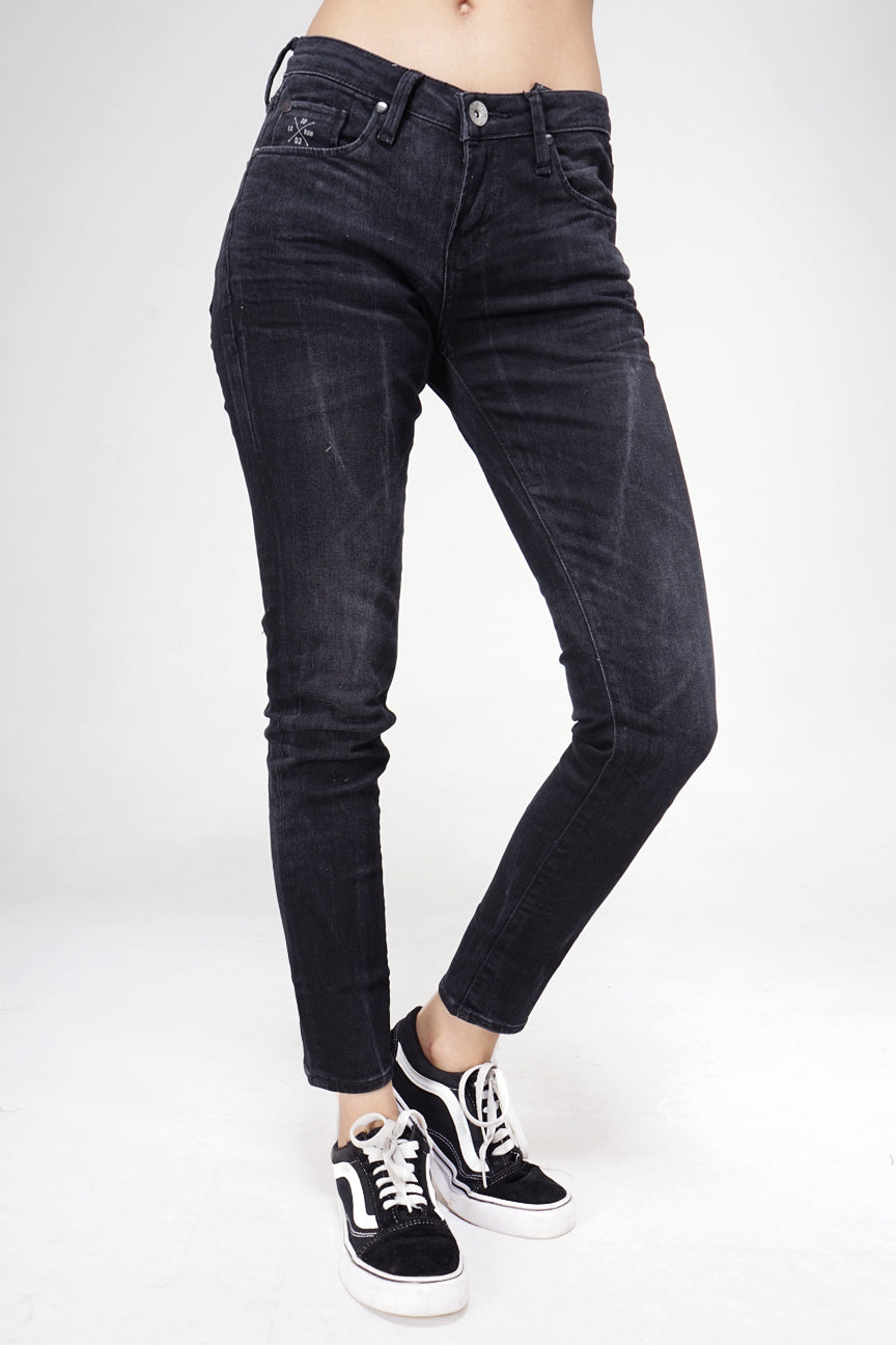 Jeans Skinny D4 Series Black Grey Mid Waist
