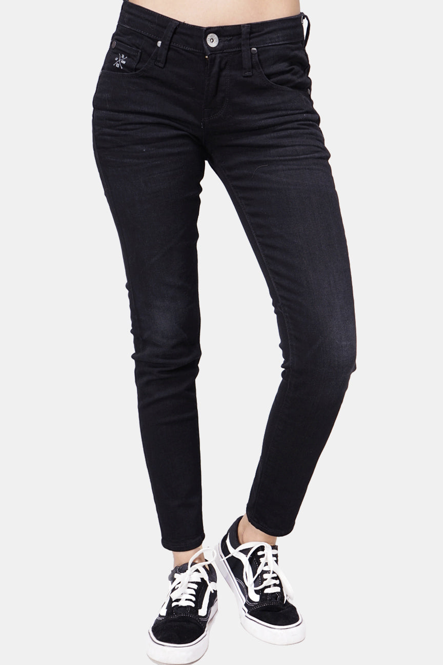Jeans Skinny D4 Series Black On Black Mid Waist