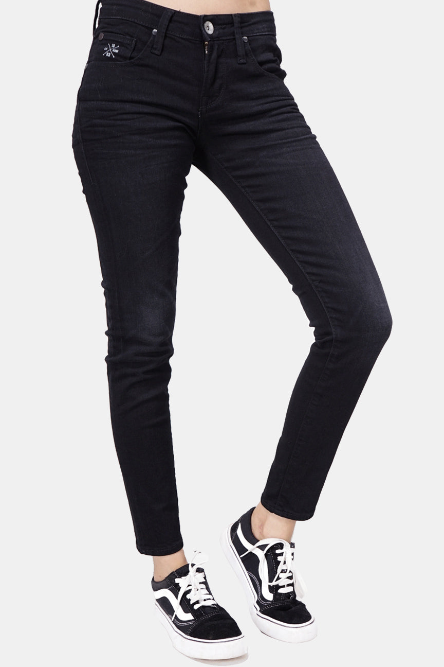 Jeans Skinny D4 Series Middle Waist Black On Black