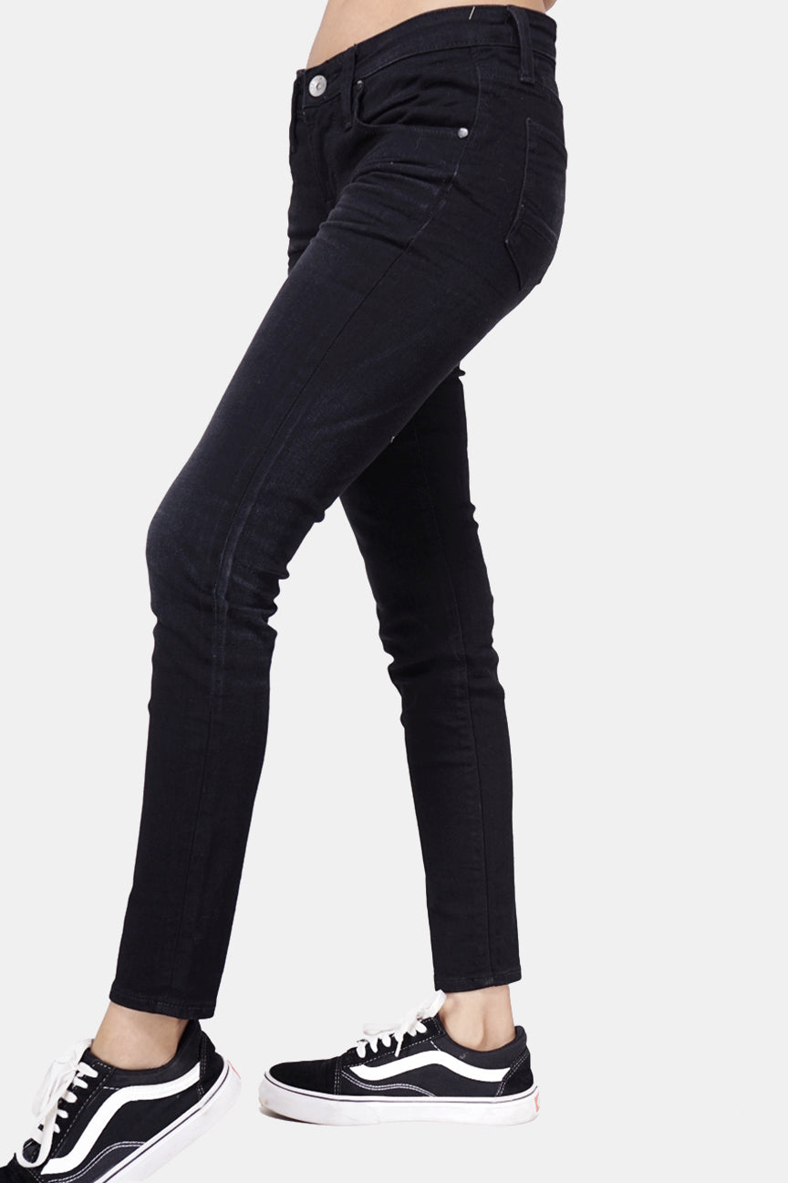 Jeans Skinny D4 Series Black On Black Mid Waist