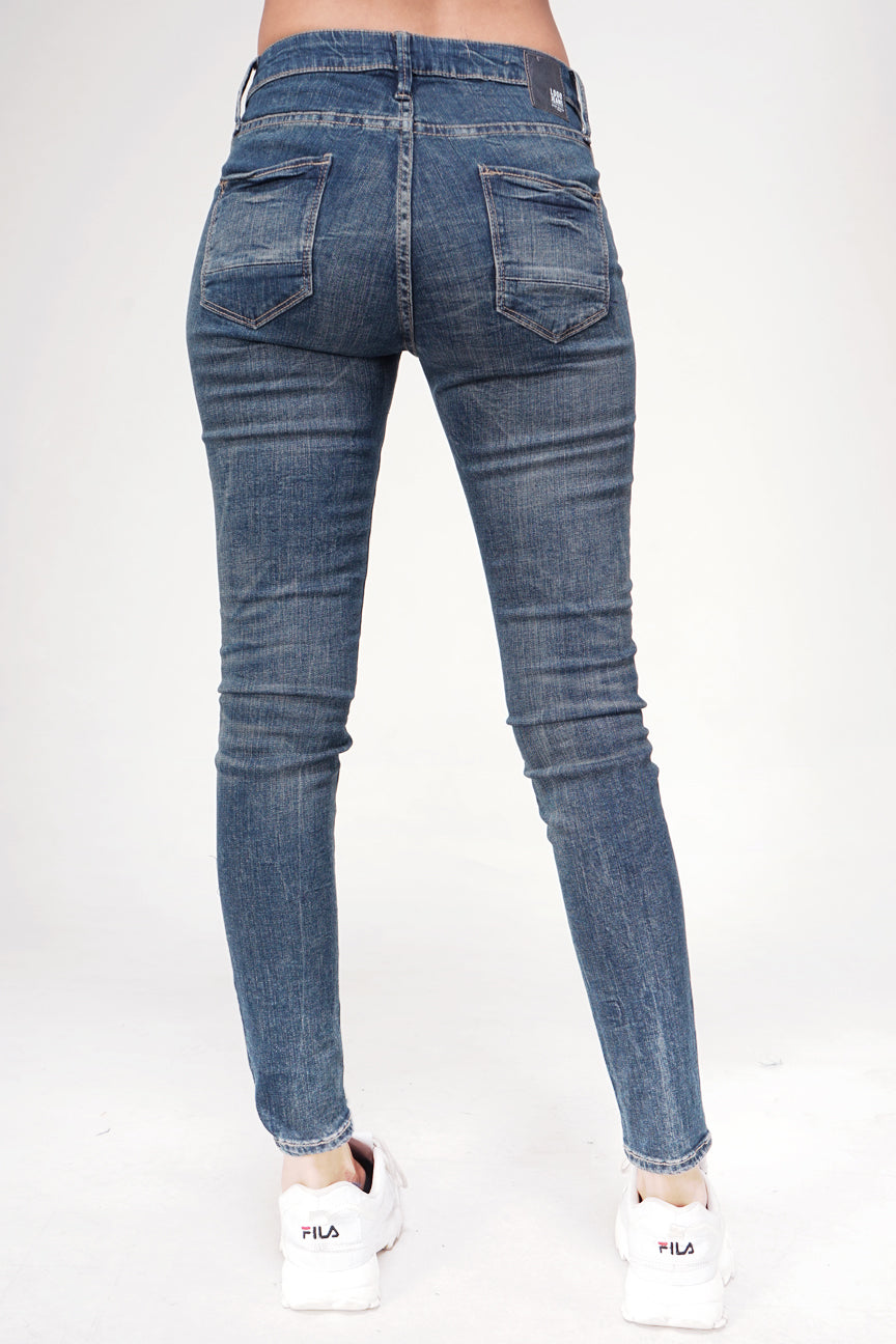 Jeans Skinny D6 Series Middle Waist Medium Blue