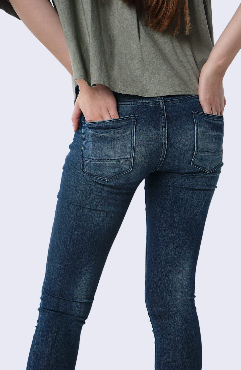 Jeans Skinny H1 Series Medium Blue Mid Waist