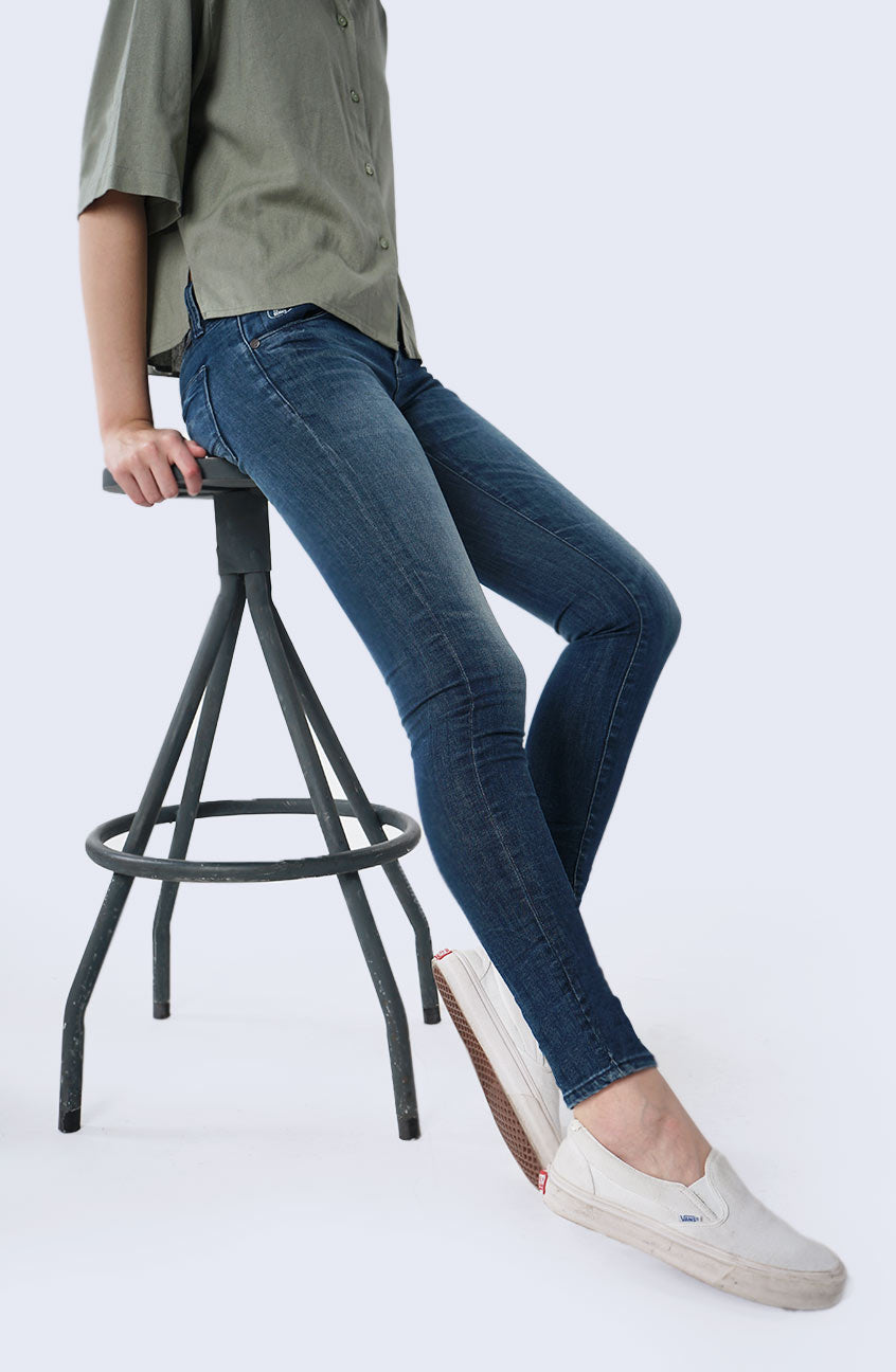 Jeans Skinny H1 Series Medium Blue Mid Waist