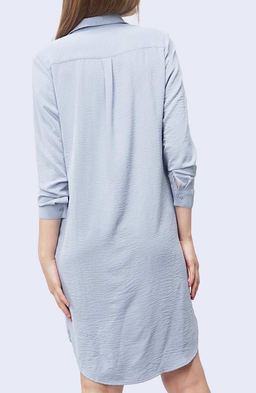 Dress Lengan Panjang Aisya Light Blue