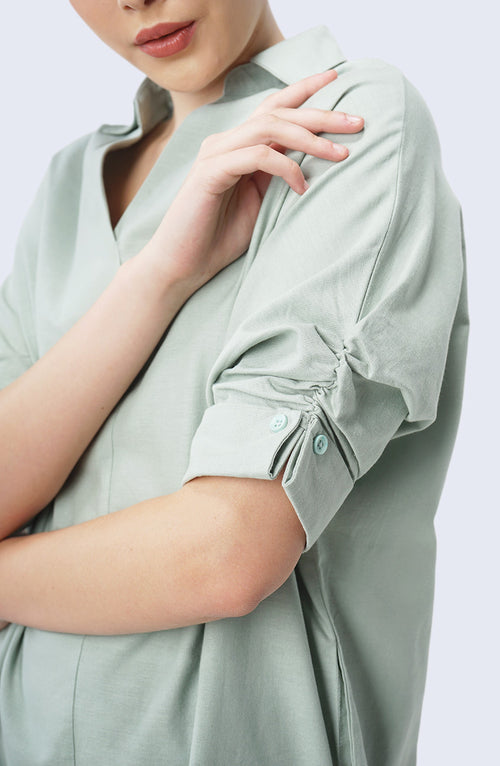 Dress Lengan Pendek Syasya Light Green