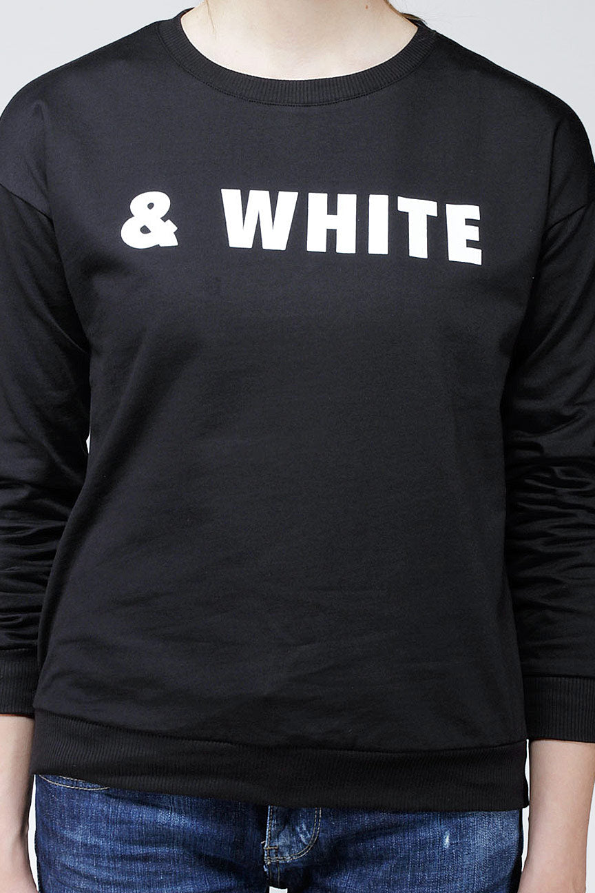 Sweater Black & White Black