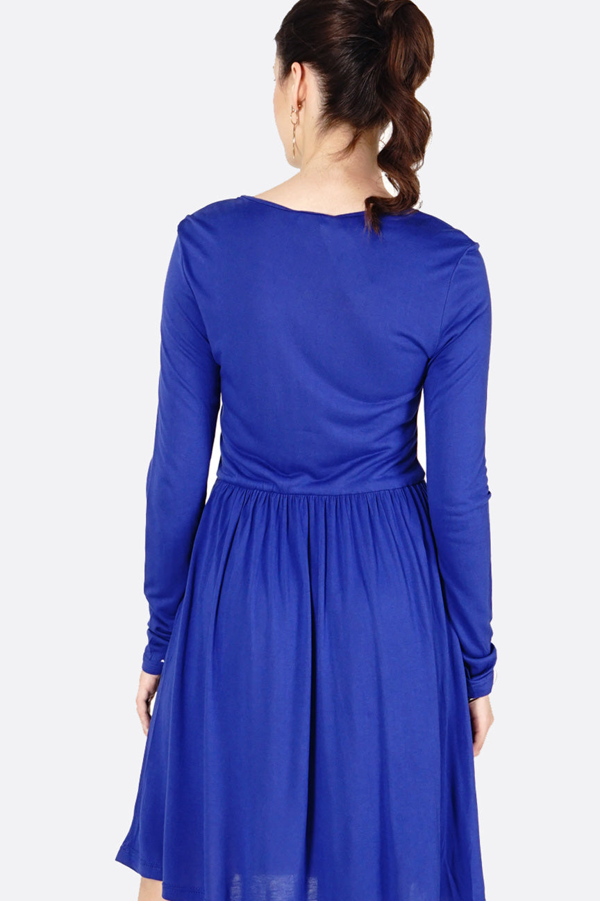 Dress Lengan Panjang Pazzo Blue