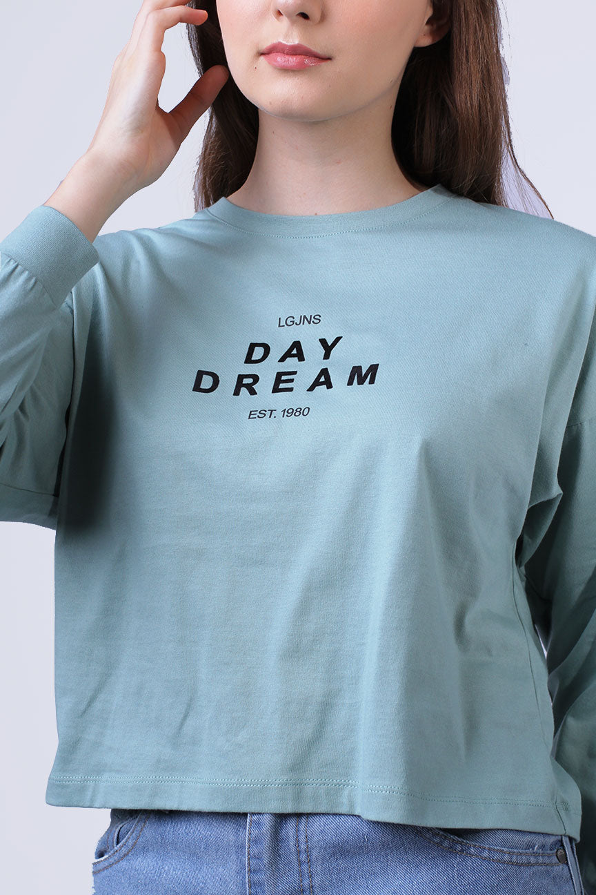T-Shirt Lengan Panjang Airy Light Green