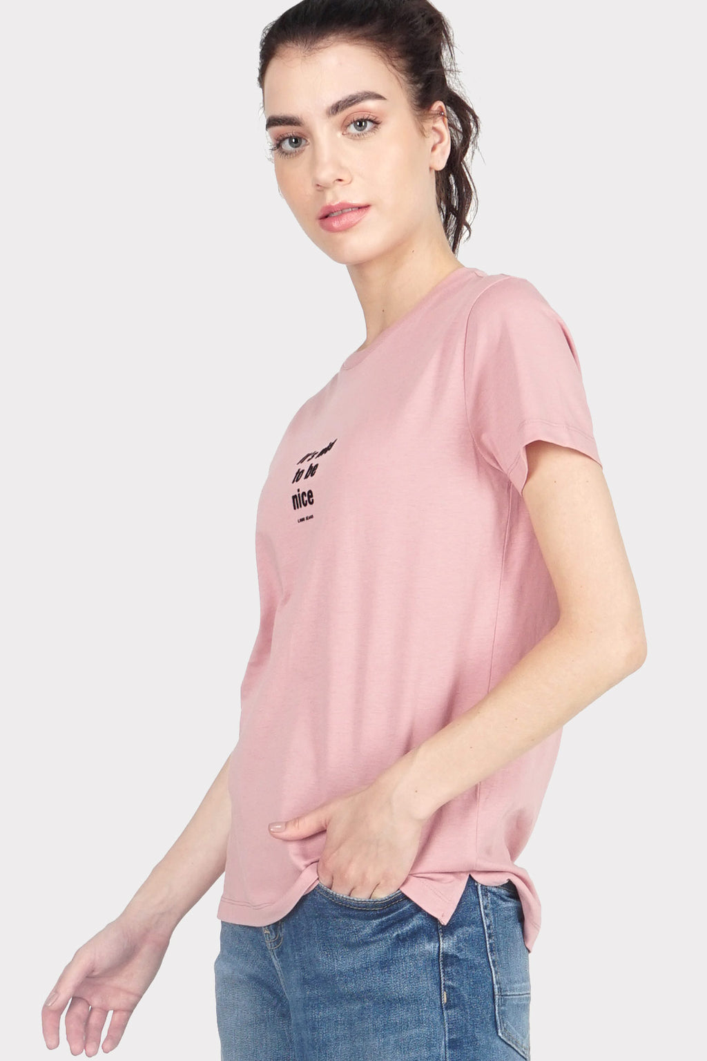 T-Shirt Lengan Pendek Amelia Pink