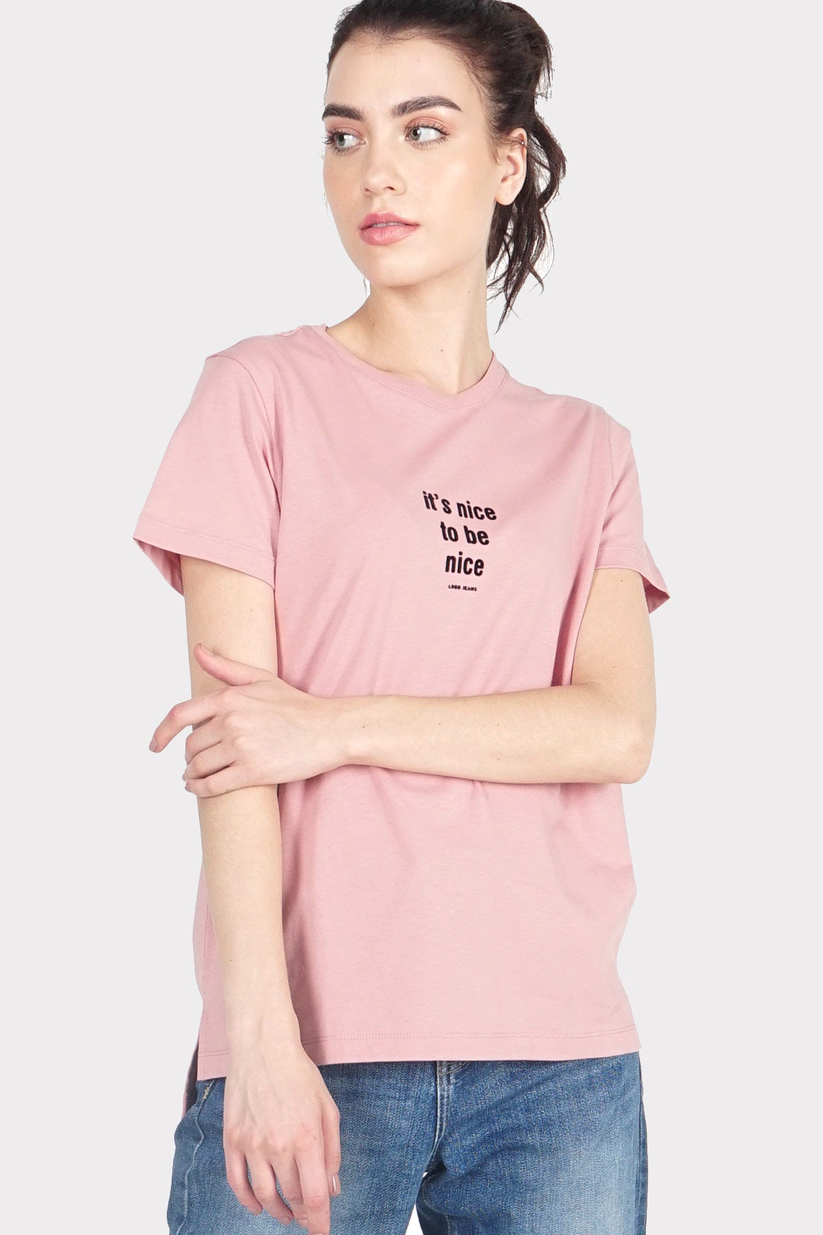 T-Shirt Lengan Pendek Amelia Pink