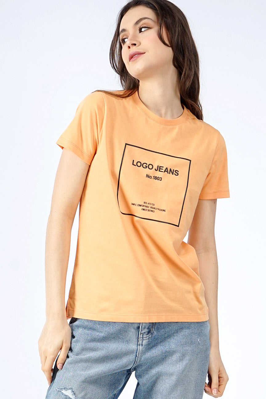T-Shirt Lengan Pendek Ansel Orange
