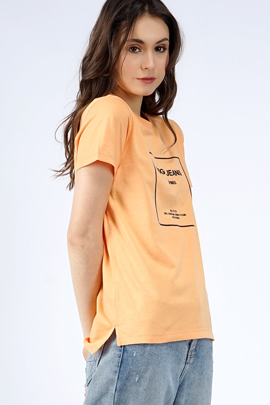 T-Shirt Lengan Pendek Ansel Orange