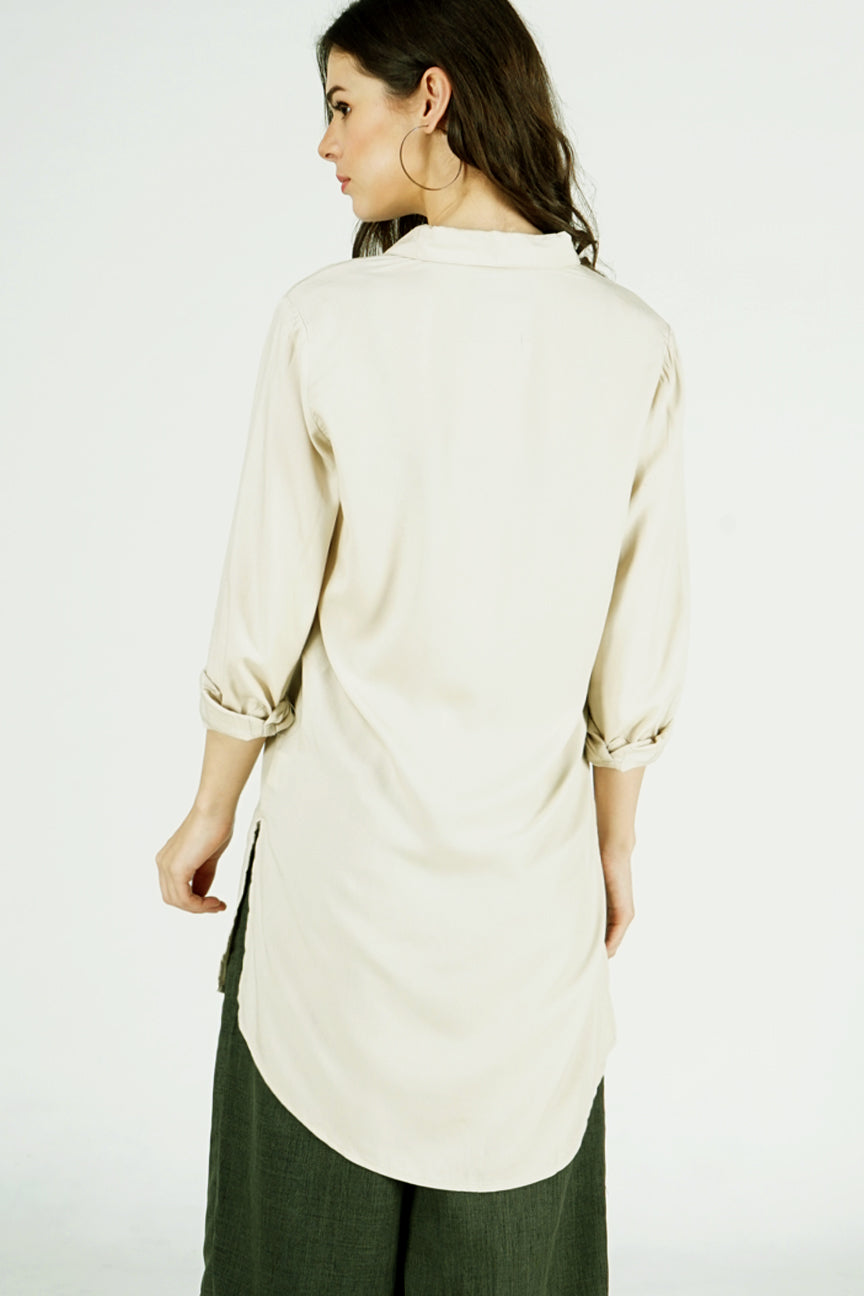 Dress Lengan Panjang Serendipity Khaki
