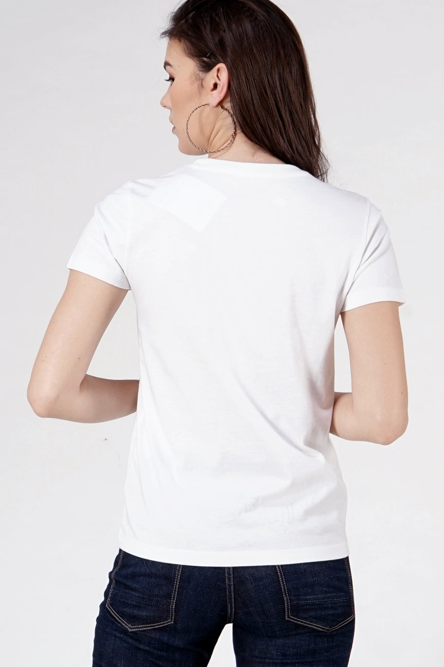 T-Shirt Lengan Pendek Gold Offwhite