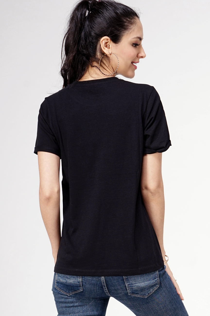 T-Shirt Lengan Pendek Lilla Black