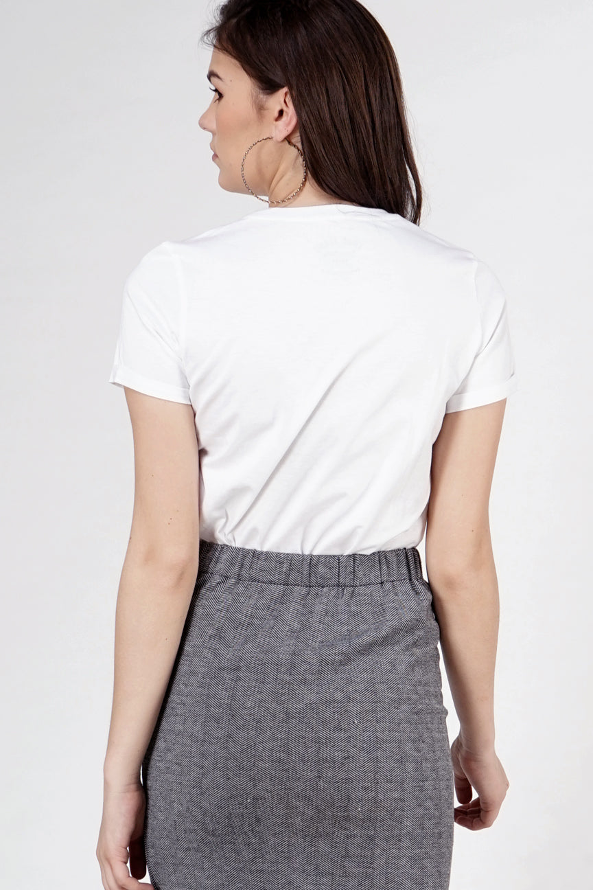 T-Shirt Lengan Pendek Niss Offwhite