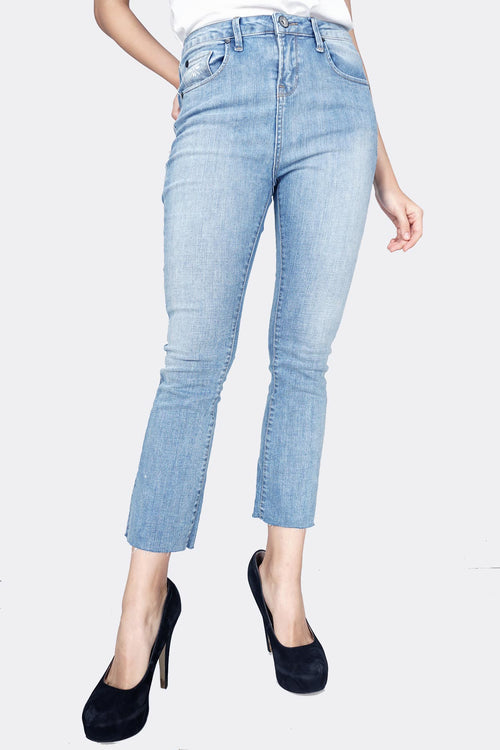 Jeans Bootcut E4 Series Hi-Waist Light Blue