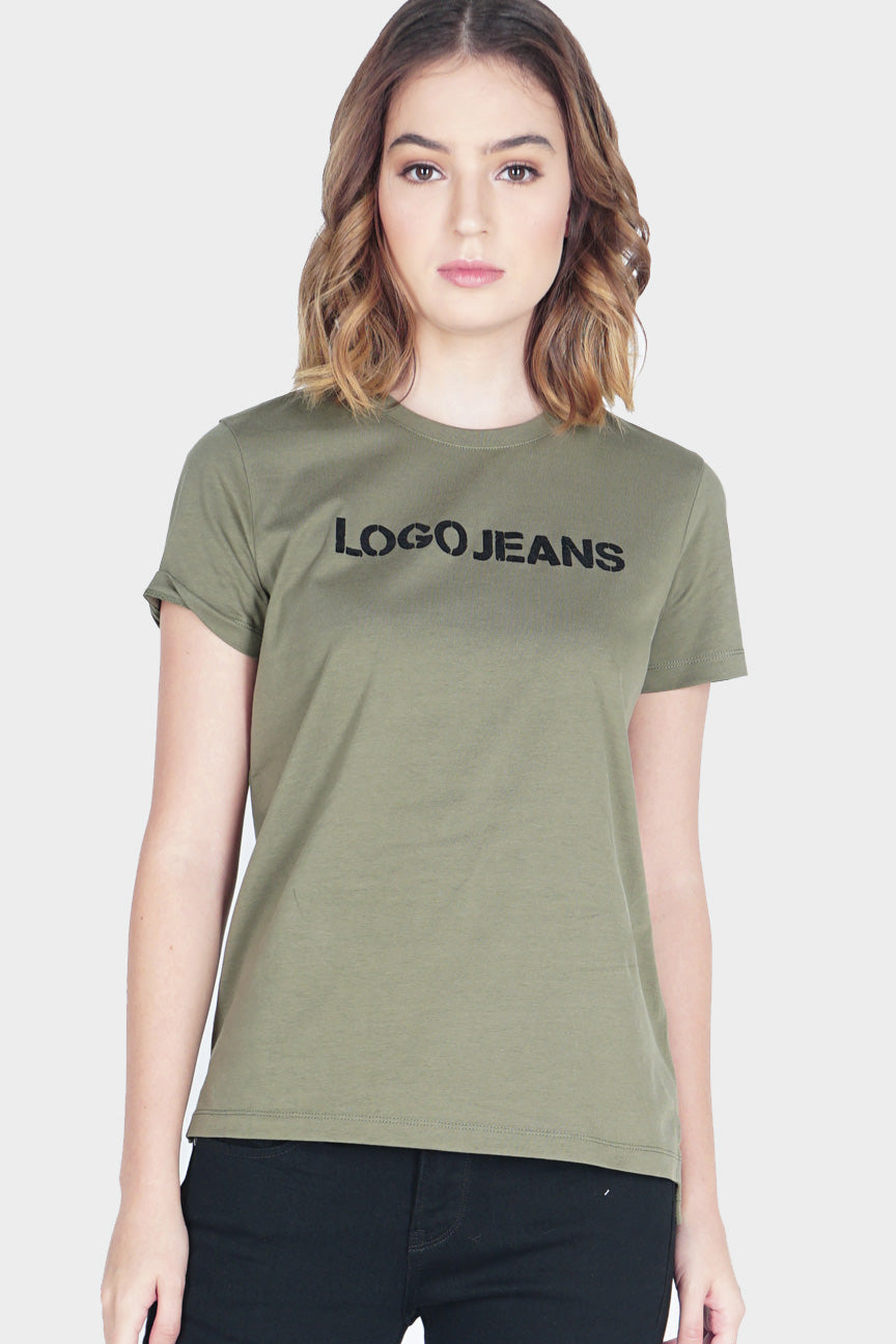 T-Shirt Lengan Pendek Brianna Army
