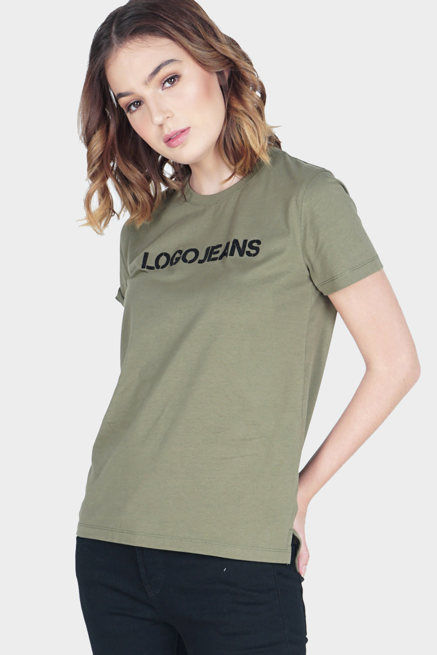 T-Shirt Lengan Pendek Brianna Army