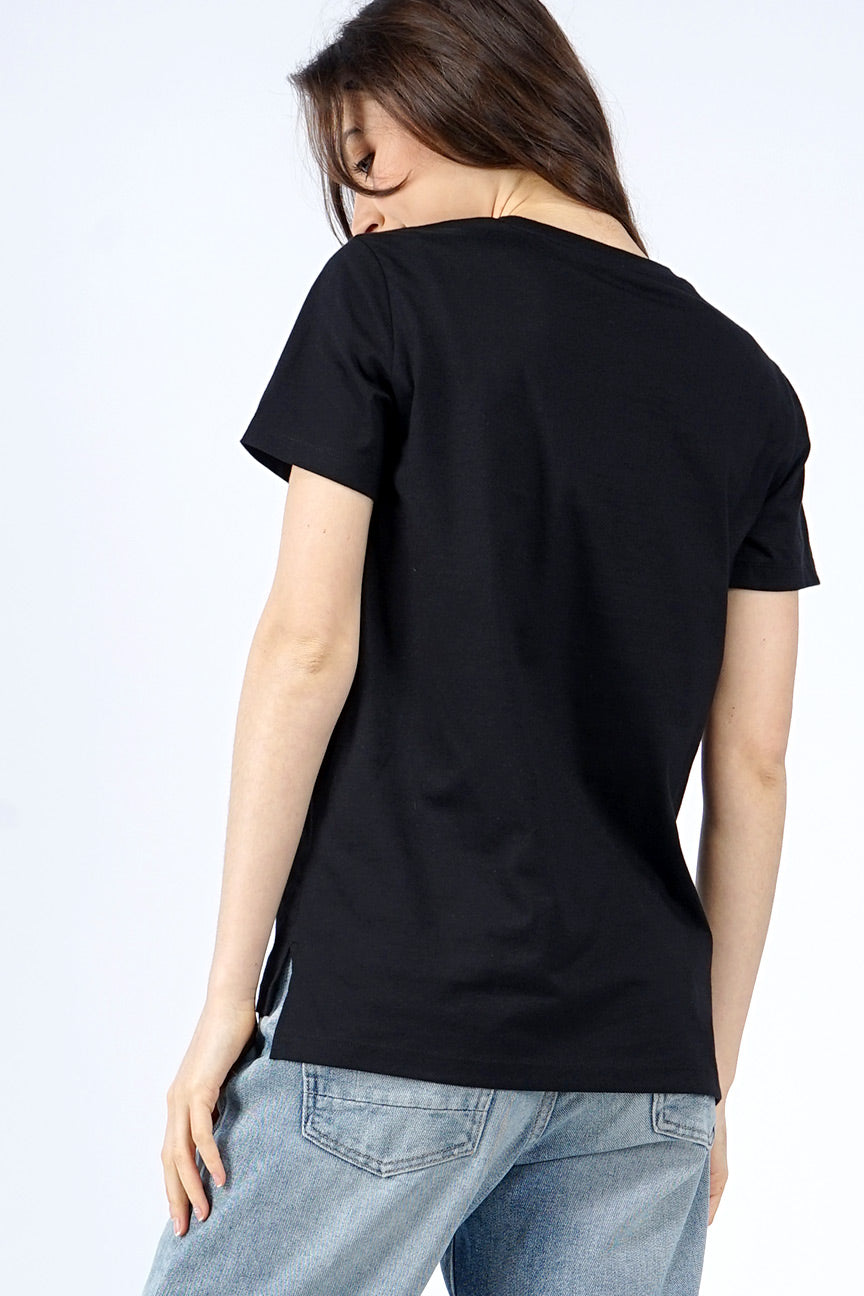 T-Shirt Lengan Pendek Brixel Black