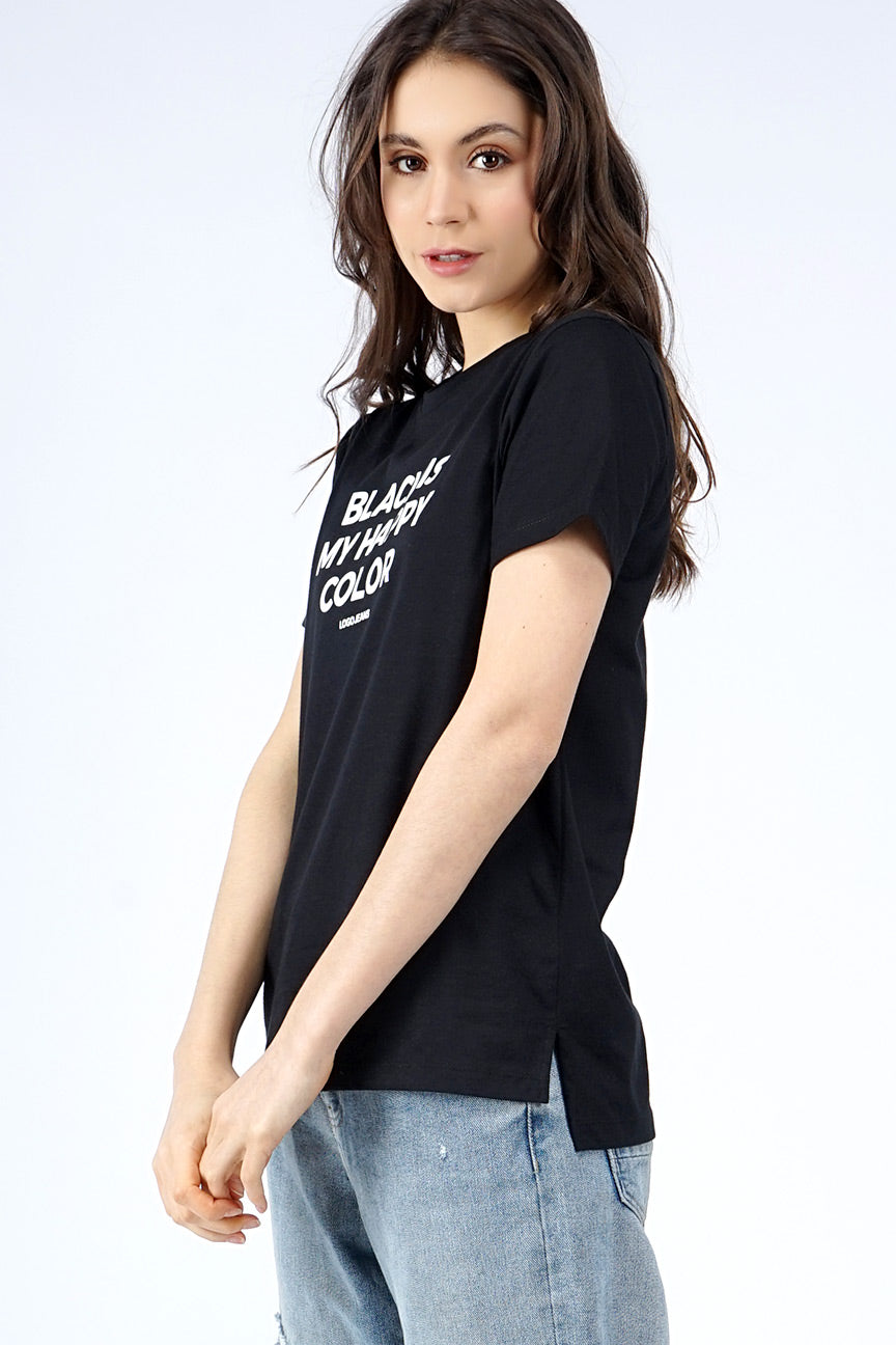 T-Shirt Lengan Pendek Brixel Black