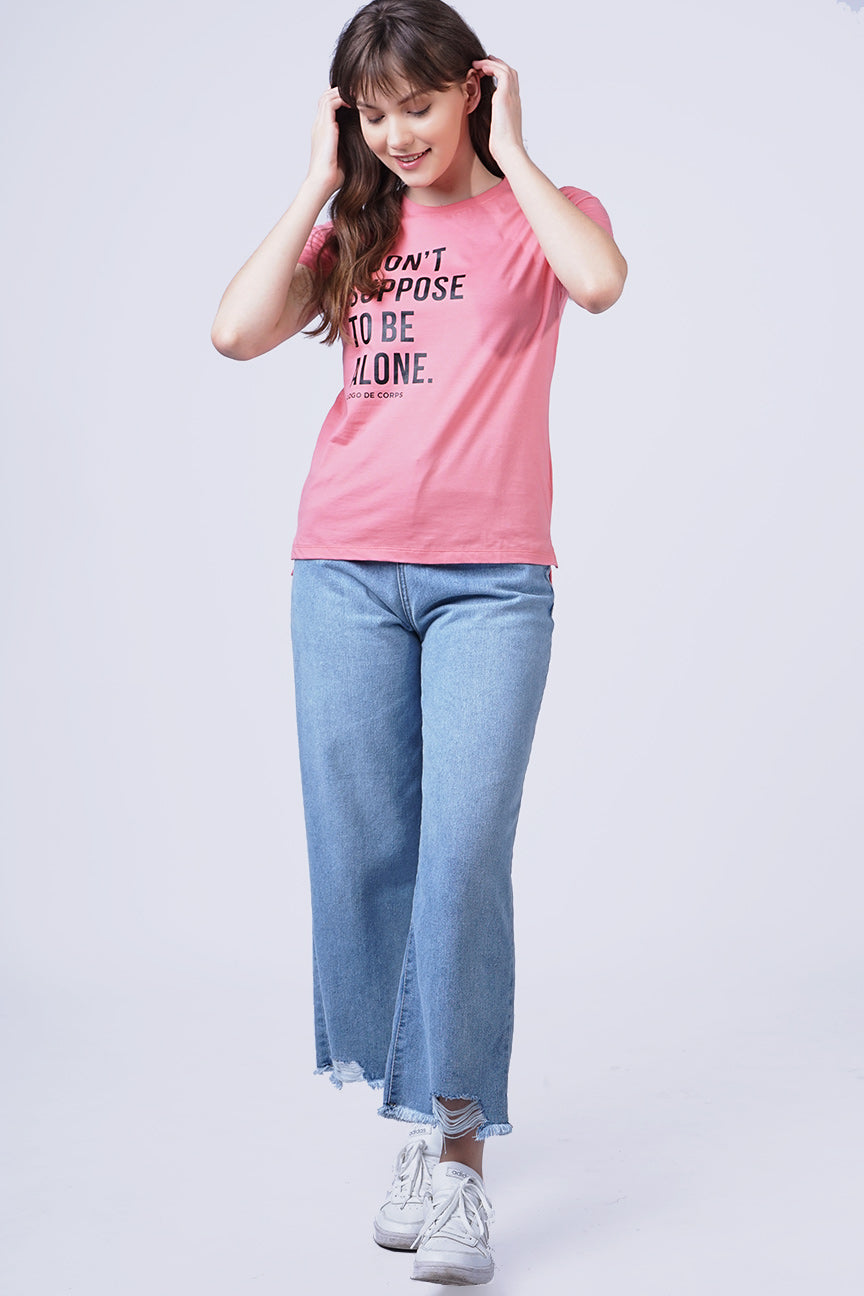 T-Shirt Lengan Pendek Chandie Pink