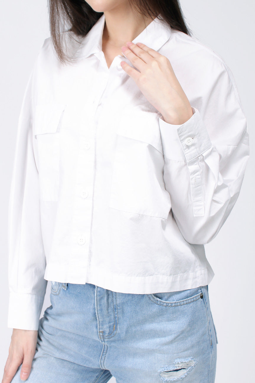 Kemeja Lengan Panjang Cheryl Offwhite