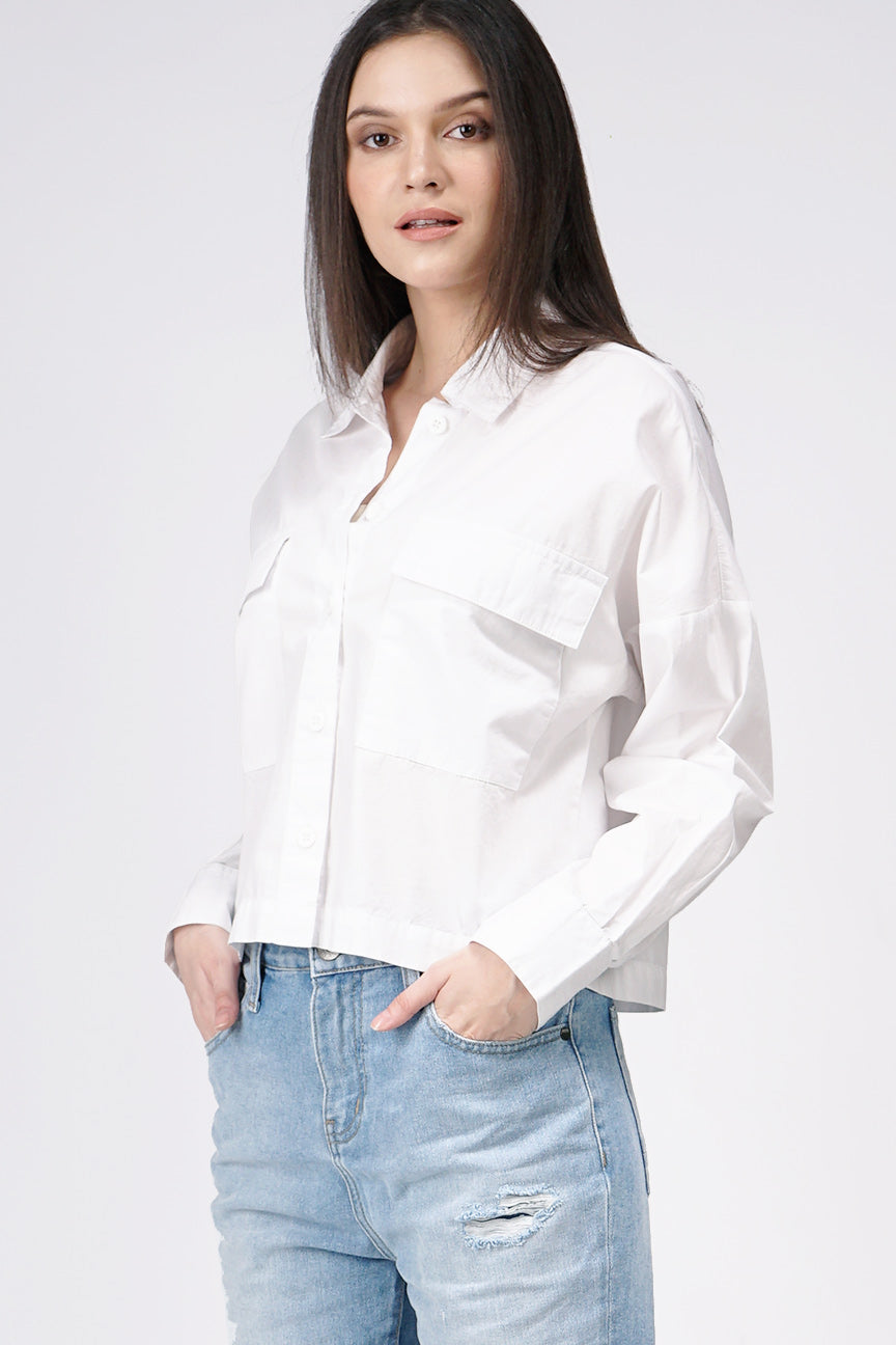 Kemeja Lengan Panjang Cheryl Offwhite