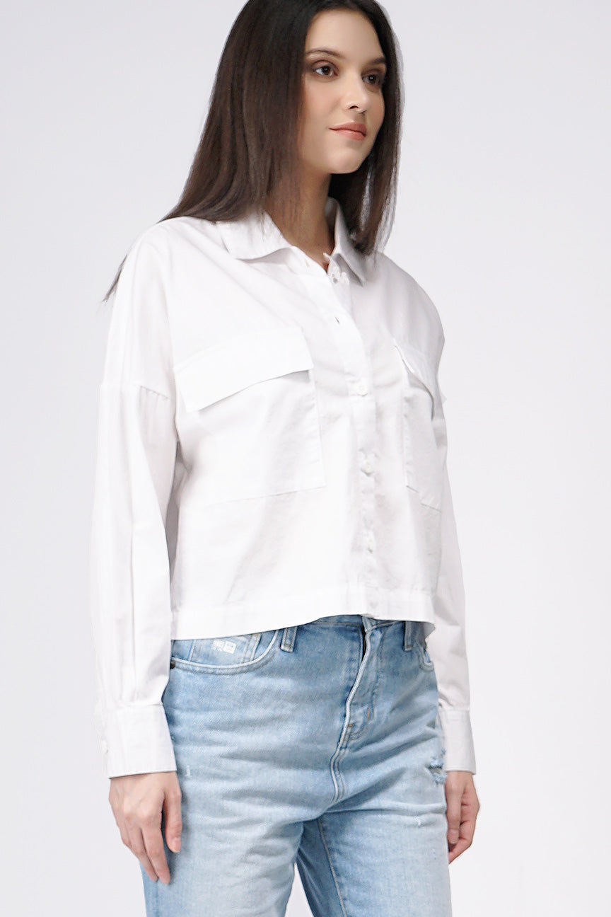 Kemeja Lengan Panjang Cheryl Offwhite