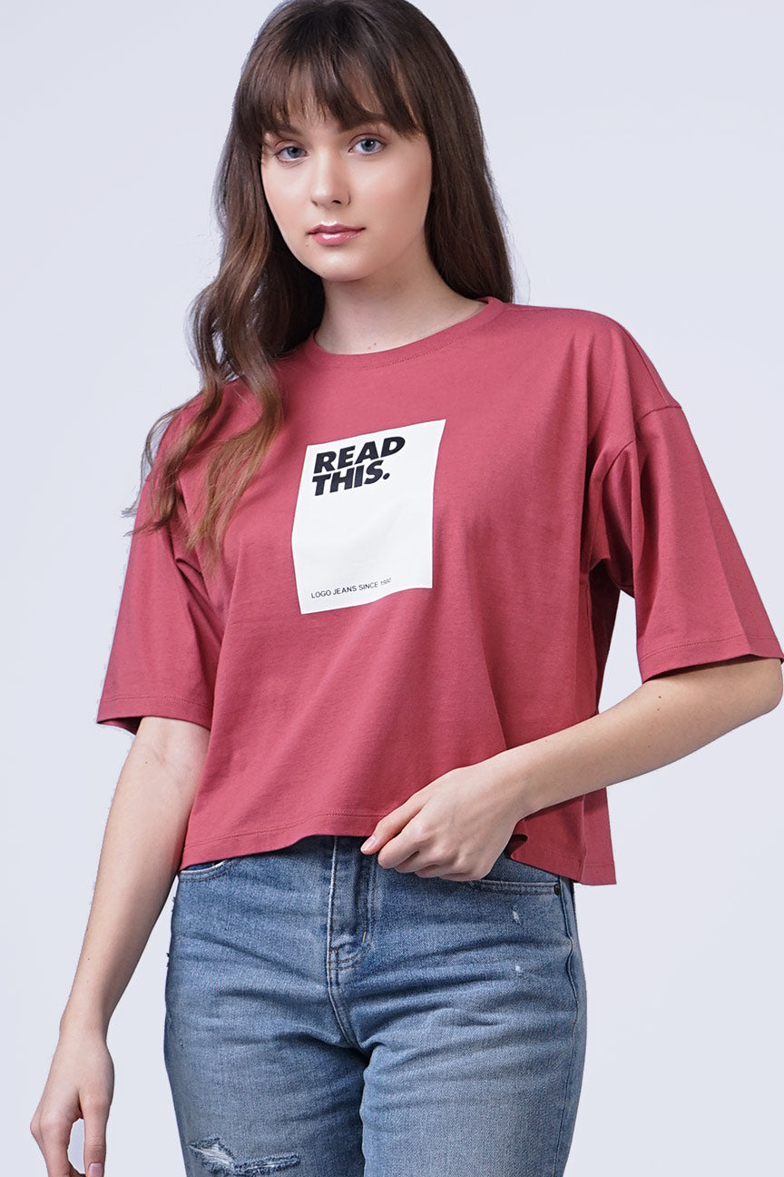 T-Shirt Lengan Pendek Claire Dark Pink