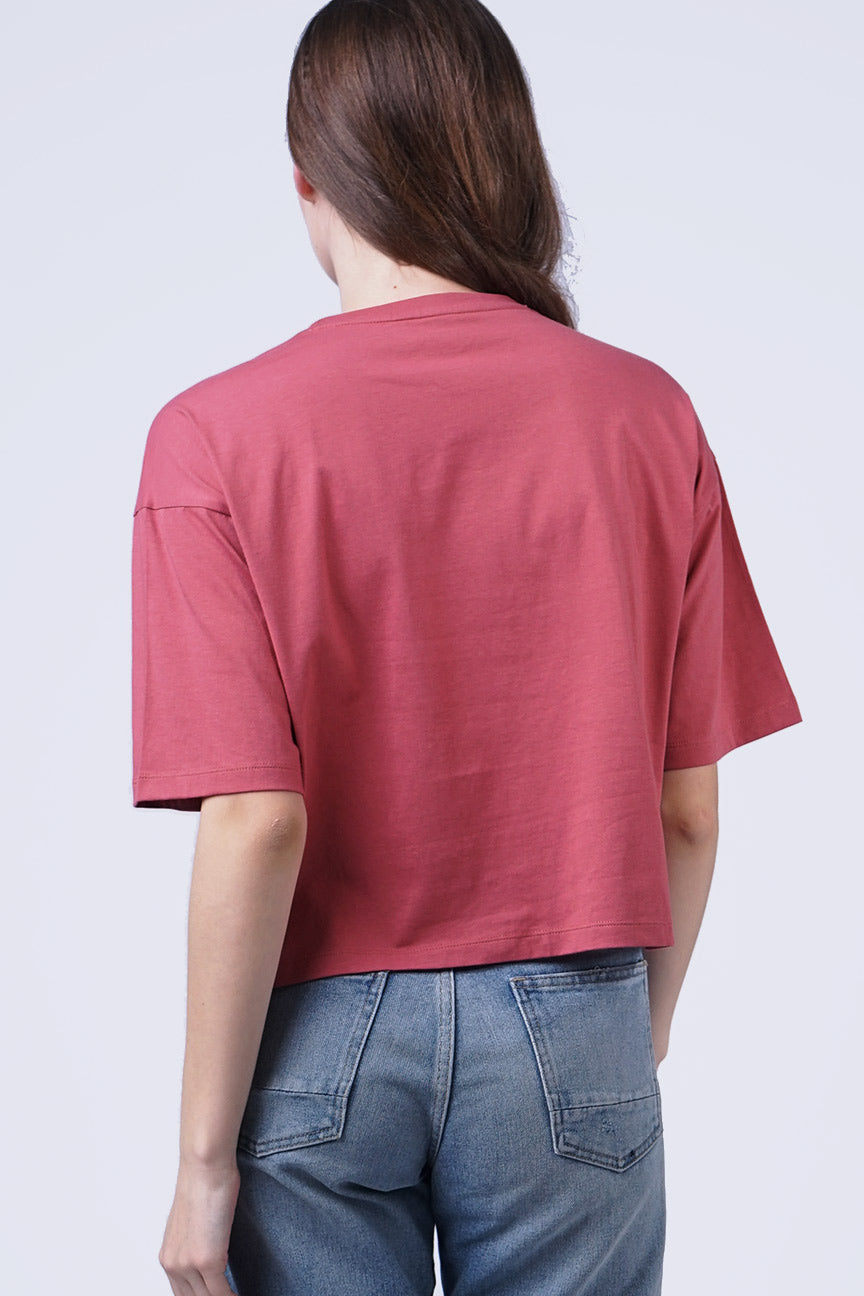 T-Shirt Lengan Pendek Claire Dark Pink