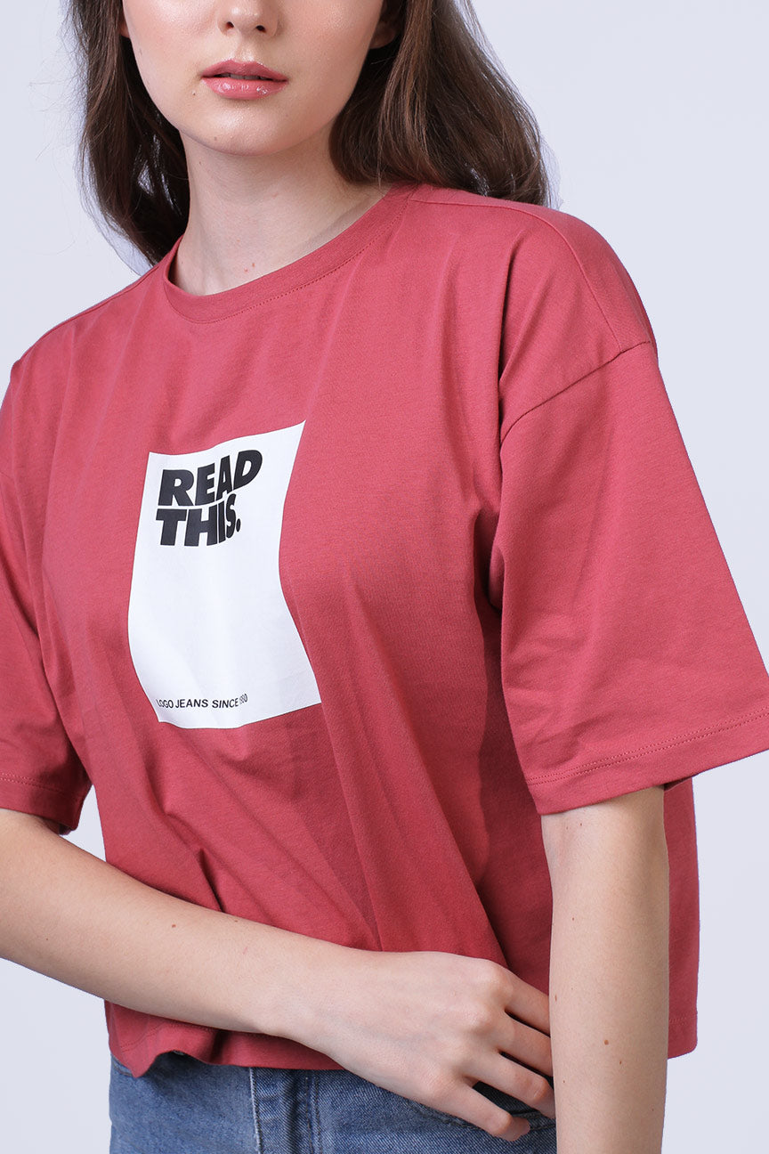 T-Shirt Lengan Pendek Claire Dark Pink