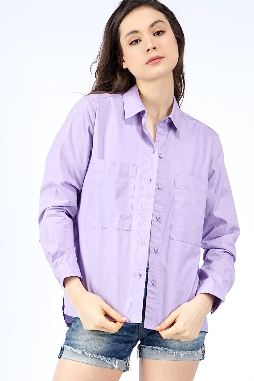 Kemeja Lengan Panjang Daniella Lilac