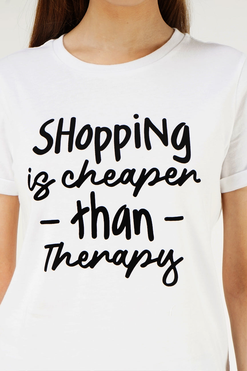 T-Shirt Lengan Pendek Cheaper Offwhite