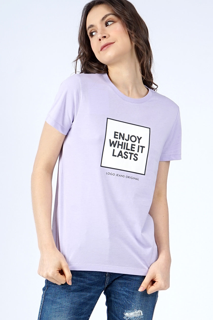 T-Shirt Lengan Pendek Echo Lilac