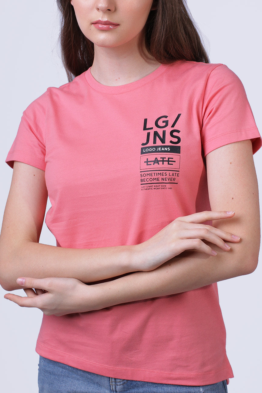 T-Shirt Lengan Pendek Edrea Pink
