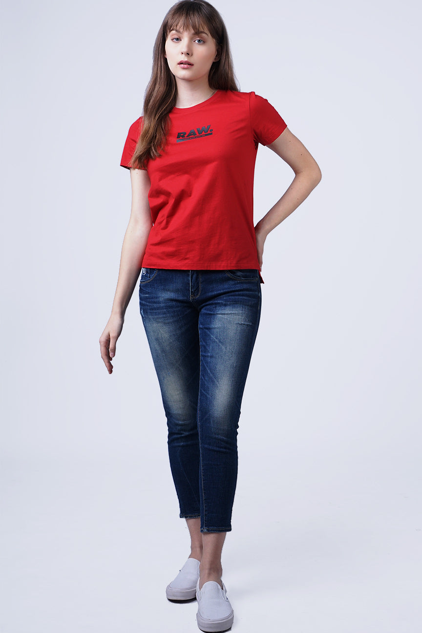 T-Shirt Lengan Pendek Ella Red