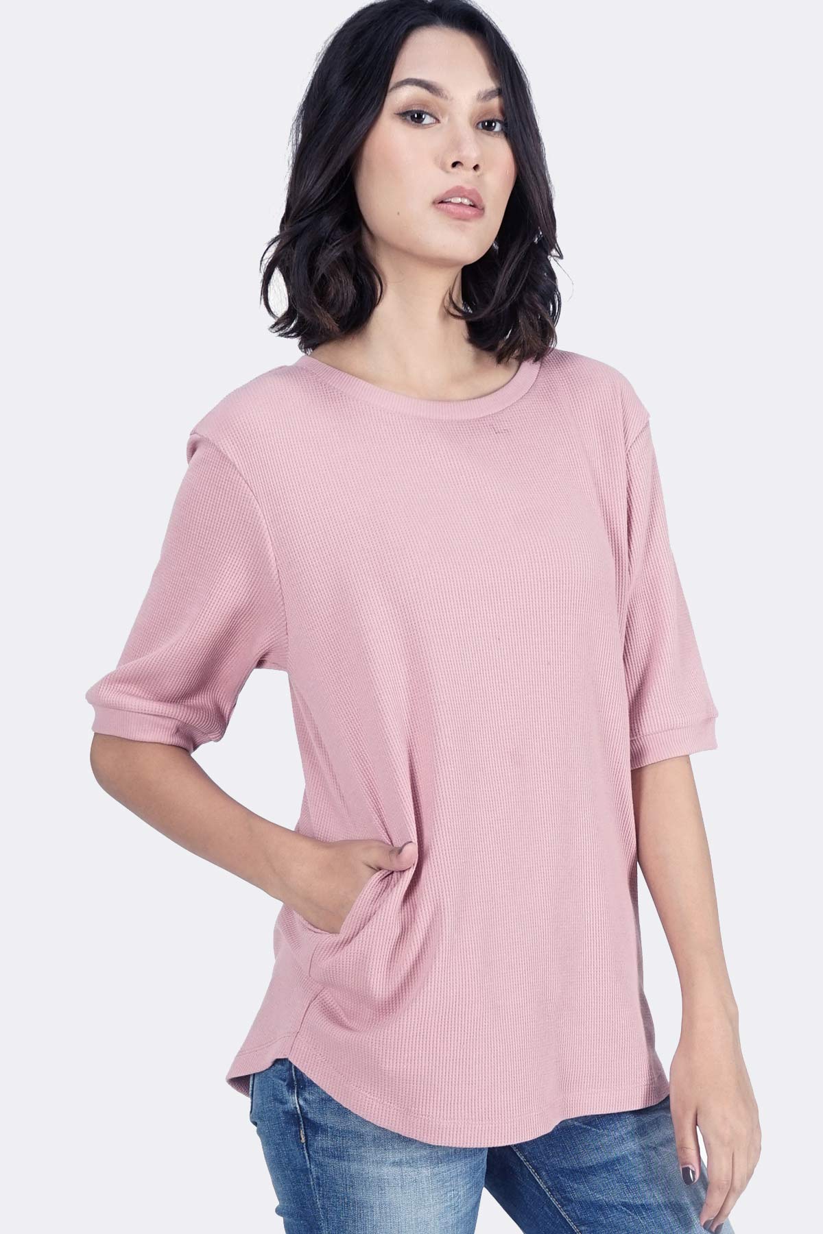 T-Shirt Lengan Pendek Elley Pink