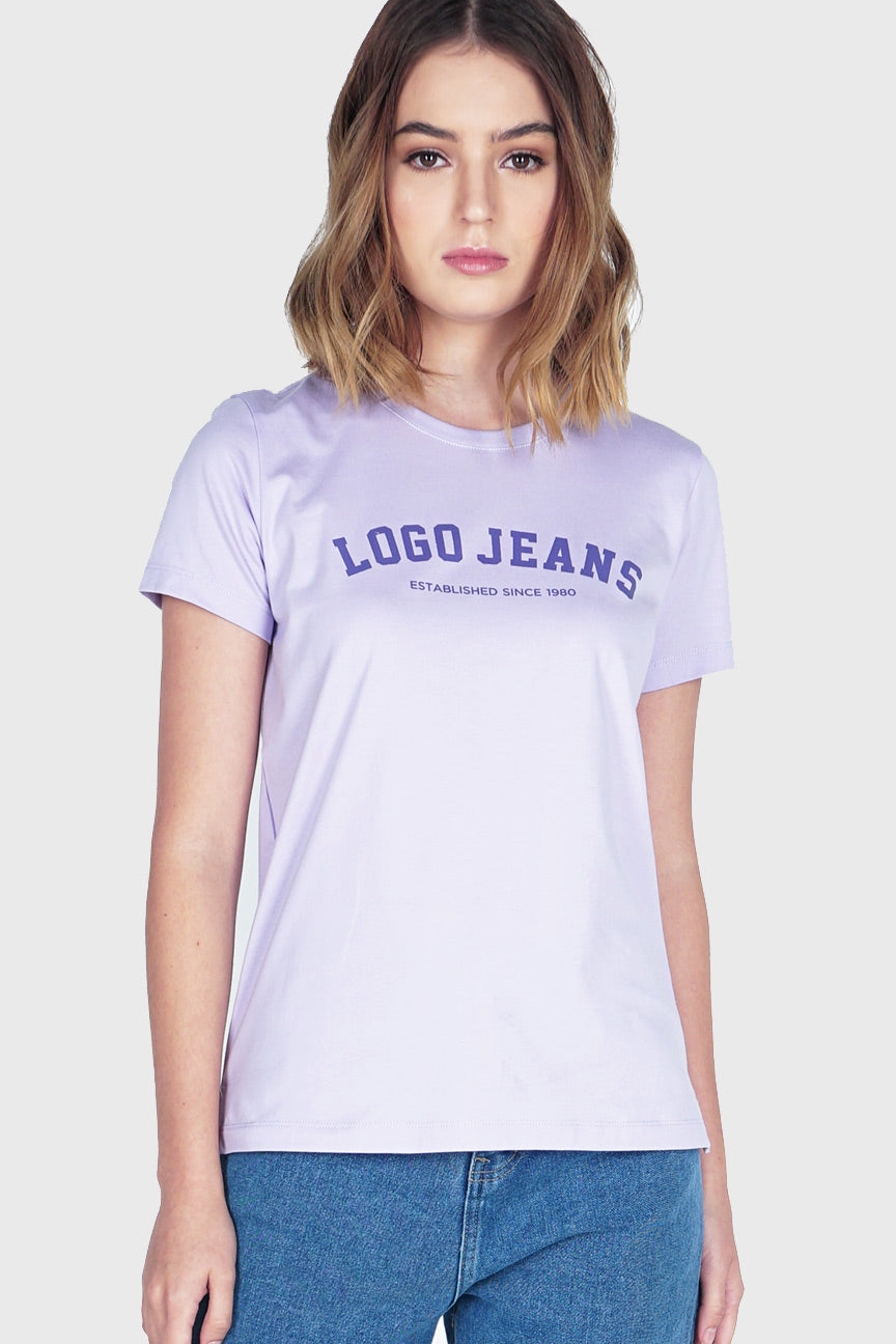 T-Shirt Lengan Pendek Eloise Lilac